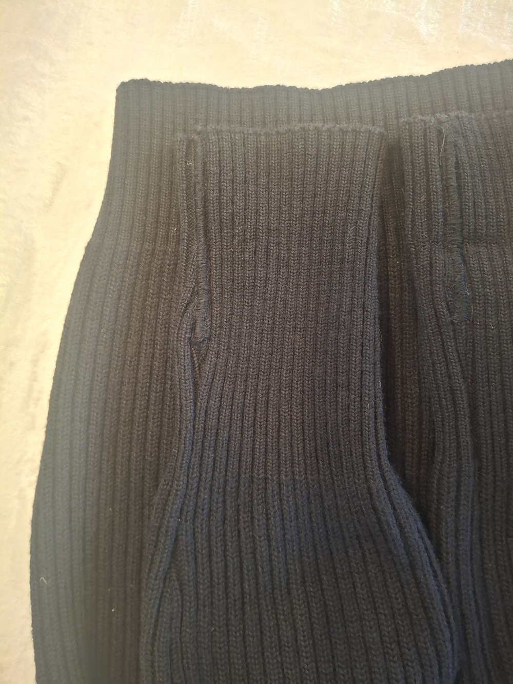 Black Ribbed Crewneck Sweater with Elbow Patches - Picture 11 of 11